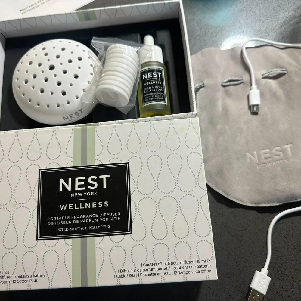 NEW Nest New York Portable Fragrance Diffuser Oil - Wild Mint & Eucalyptus